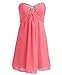 Fashion Plaza Girl's Chiffon Strapless Bridesmaid Flower Girl Dress K0091