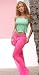 Women's Swimming suit cover up Mesh Stretch pants color Pink