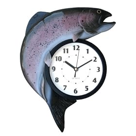 Company's Coming! CLK-007 Trout Wall Clock