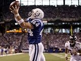 Broncos Colts Football: Indianapolis, IN - Dallas Clark Photographic Poster Print by Darron Cummings, 24x18