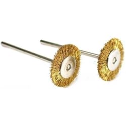 2 Brass Wire Wheel Brushes Polishing Tools fits Dremel