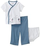Little Me Baby-boys Newborn Puppy 3 Piece Diaper Pant Set, Blue Multi, 9 Months