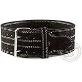 Serious Steel Fitness Leather Weight Lifting Belt | Powerlifting, Weightlifting & Exercise Belt | 4" Wide & 10mm Thick
