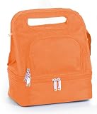 Fancy Fully Insulated Lunch Tote with Food Storage Container - Tropical Orange