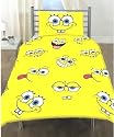 Spongebob Squarepants Expressions Cot Bed Duvet Cover Set Junior Size Bedding