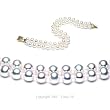 Double Strand 7-7.5 Inches 6.5-7mm White Freshwater Cultured Pearl Bracelet