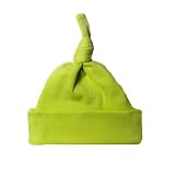 Solid Color Knotted Baby Hats, Small Infant 5-8 lbs, Bright Green