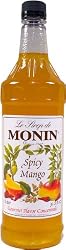 Monin Flavored Syrup, Spicy Mango, 33.8-Ounce Plastic Bottles (Pack of 4)