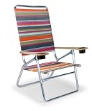 Telescope Casual Light and Easy High Boy Folding Beach Arm Chair with Cup Holders, Techno