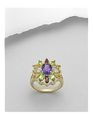 Amethyst Ring In 92.5 Sterling Silver