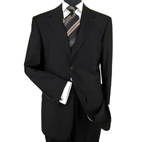 Presidential Suit Signature Collection Mens Suit Italian Super 140s Two Button Jacket Flat Front...