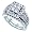 1.00 Carat Princess Invisible Diamond 14k White Gold Bridal Ring Set