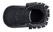 SAYOYO Baby Black Tassels Soft Sole Leather Infant Toddler Prewalker Shoes (Black, 12_Months)