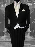 Review   / QUALITY MENS BLACK TUXEDO 1 BUTTON SUPER 150'S ITALIAN EXTRA FINE HAND MADE FRENCH CUT