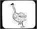 Mouse Pad with Africa, black and white, goose, crane, running, bird