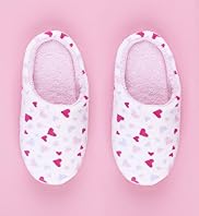 Heart Print Mule Slippers Heart Print Mule Slippers