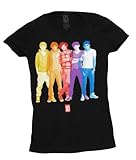 1D One Direction Overlay on Black Juniors T-Shirt-small