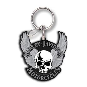 Plasticolor 4219R01 Universal Key Chain - Harley Davidson w/ Flying Skull and Wings