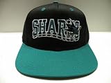NHL San Jose Sharks Wave Black 2 Tone Snapback Cap Retro