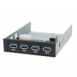 IO Crest SY-HUB20076 3.5 Inch Internal 4 Port USB 3.0 HUB design for Floppy drive bay