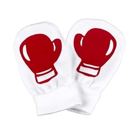 Spoilt Rotten - Red Boxing Baby Scratch Mittens