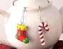 Novelty Tea Mesh Infuser Strainer with Christmas Winter Holiday Fobs - CLOSEOUT SALE