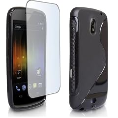 MaryCom PREMIUM QUALIT�T TPU Silikon Handytasche schwarz f�r das Samsung Galaxy Nexus Prime i9250 Smartphone + gratis Displayschutzfolie / SCS i9250