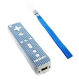 Retail Packing Nintendo Wii Remote Controller Protector Sticker Sheet with Wrist Strap - Blue Bling by Bargaincell