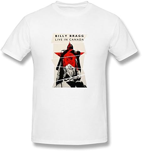 SUAMDAN Men's Billy Bragg Moving The Goalposts T Shirt M White