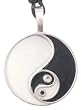 Black & White Yin Yang Pewter Necklace