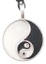Black & White Yin Yang Pewter Necklace