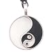 Black & White Yin Yang Pewter Necklace