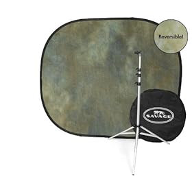 Savage Photography Collapsible Dual Background - Lakeside W/stand