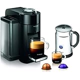 Nespresso A+GCC1-US-BK-NE VertuoLine Evoluo Deluxe Coffee & Espresso Maker with Aeroccino Plus Milk Frother, Black