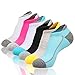 Heatuff Womens Low Cut Ankle Athletic Socks Cushioned Running No Show Breathable Tab Sock 6 Pack