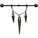 Body Candy Handcrafted Black Anodized Steel Spike Dangle Helix Earring Industrial Barbell Piercing 14 Gauge 40mm