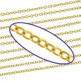 Real Gold Plated 2mm X 2.4mm Cable Chain - By The Foot