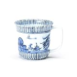 千筋山水　軽マグカップ（青） 【マグカップ 波佐見】