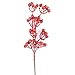 Factory Direct Craft Group of 6 Artificial Holiday Red Glitter Berry Floral Picks