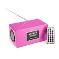 NGS Roomy fucsia - Reproductor MP3 con radio FM fucsia, color: rosa