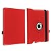 Leather Case Compatible with Apple iPad 2 / iPad 3rd Gen / The new iPad / iPad with Retina display / iPad 4, Red