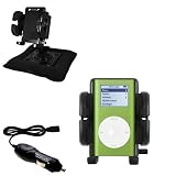 Apple iPod Mini Auto Bean Bag Dash Holder with Car Charger - Uses Gomadic TipExchange