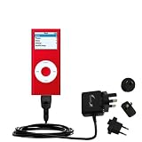 International Wall / AC Charger for the Apple iPod Nano 8GB - Gomadic Brand w/ TipExchange Technology