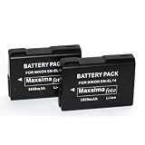 Maxsima - 2X (TWIN PACK) ENEL14, EN-EL14 fully Compatible Battery for NIKONby Maxsimafoto