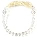 Single Strand Graduated Crystals with Mini Faux Pearls Bracelet