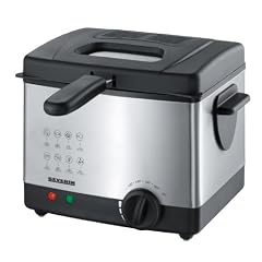 Severin FR 2419 Fritteuse, Edelstahl-geb�rstet-schwarz / 1,5 Liter Inhalt / Frittiermenge 350 g / 1300 W