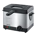 Severin FR 2419 Fritteuse, Edelstahl-geb�rstet-schwarz / 1,5 Liter Inhalt / Frittiermenge 350 g / 1300 W