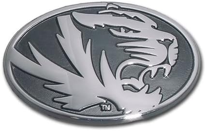 Missouri Tigers Premier Chrome Oval Metal Auto Emblem