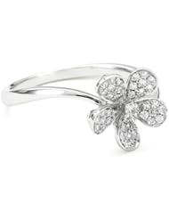 KC Designs "Blossom Collection" Diamond 14k White Gold Small Flower Ring