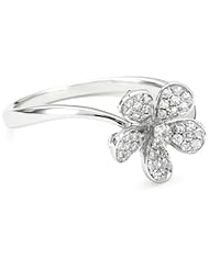 KC Designs "Blossom Collection" Diamond 14k White Gold Small Flower Ring